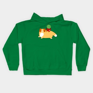 Orange Tabby and Cactus Kids Hoodie